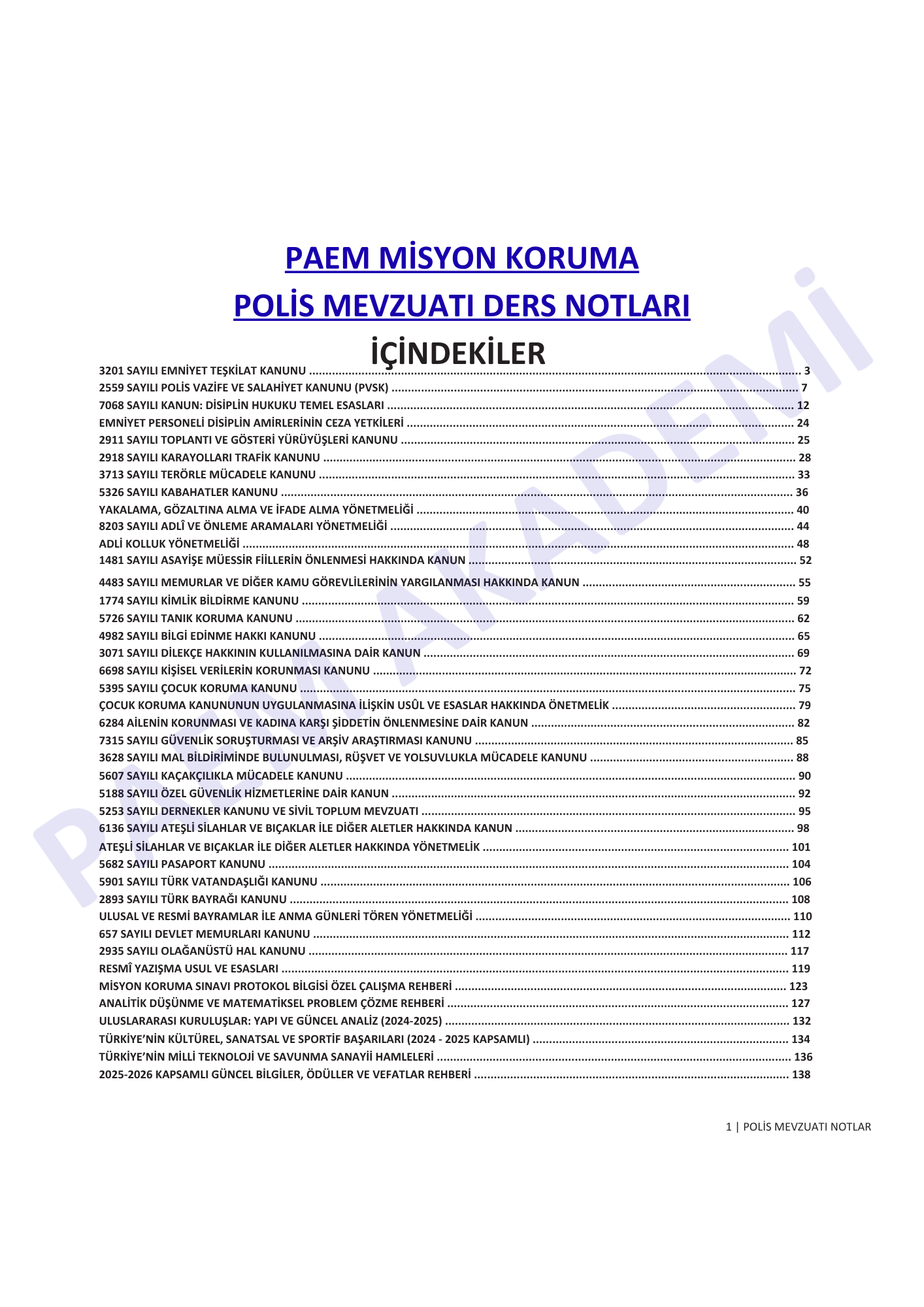 2026 | PAEM & Misyon Koruma Tüm Dersler ve Mobil Uygulama Hediyeli Set