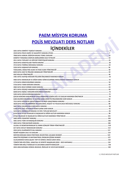 2026 | PAEM & Misyon Koruma Tüm Dersler ve Mobil Uygulama Hediyeli Set