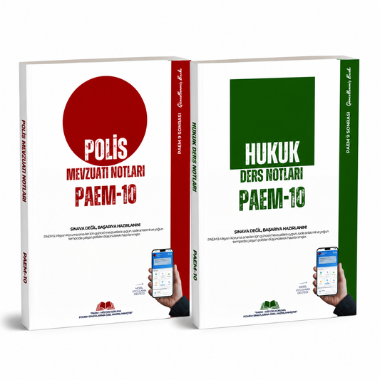 2026 | PAEM-10 2'Lİ SET (Hukuk Ders Notları-Polis Mevzuatı Kitabı)